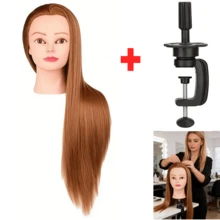 Mannequin Head With Hair (24 Inches) - A Hair Styling And Beauty Practice Model Designed For Braiding And Styling Training, Complete With A Stand - Gold - View 13