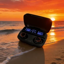 M10蓝牙耳机免提LED显示屏蓝牙HiFi立体声音乐无线耳机游戏耳机 - 查看 1