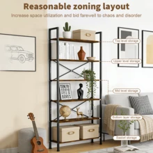 Lislark Metal Storage Shelve 6-Tier Heavy Duty Rack Workshop, Shed, Office, 124*80*186cm,  Adjustable Metal Shelf - Easy To Assemble Storage Rack For Home Office Kitchen | Space Saving Organizer - View 6