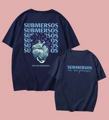 Christian T-Shirt "Submerged In Your Presence" Cotton Church Gospel Evangelical Catholic Clothing Unisex Stylish Tumbler God Jesus - 藏蓝色 - 查看 10