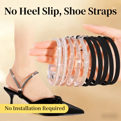 1 Pair Of Dual-Purpose Shoelaces, High-Heeled Sandals Without Heel Straps, Anti Slip Shoelaces, No Installation, Light Luxury, Adjustable Elasticity
