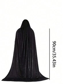 Unisex Party Performance Hooded Cloak, Velvet Fabric, Suitable For Various Festivals, Christmas Costumes, Cosplay And Halloween Costumes - Multicolor - View 13