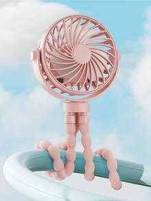 1pc Unisex Portable USB Rechargeable Octopus Mini Handheld Fan With 500mAh Battery, Hands-Free Clip For Stroller, 3 Wind Speeds, LED Light, 720° Rotation, Foldable Design, Suitable For Stroller, Camping, Travel, Office, Indoor & Outdoor Activities,Festival,Accessories - Multicolor - View 10