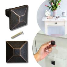 Kit Of 2 Small Pyramid Handles 25mm For Drawers And Cabinets, Made Of Zamac Metal, High Quality - Bronce - Ver 6