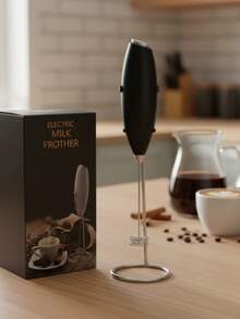 Handheld Electric Milk Frother Coffee Mixer - Black - View 3