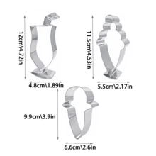 Bộ 3 khuôn cắt bánh hình kem và trái cây, khuôn nướng bằng thép không gỉ dùng để làm kem ốc quế, kem que, bánh cupcake, đồ dùng làm bánh cho các dịp lễ hội và mùa hè. - Xem 15