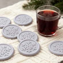 30pcs Flower Pattern Wax Seal Stickers, Special Wax Seal Suitable For Envelopes And Invitations, Easy To Use With Strong Adhesiveness, Flower Envelope Stickers, Gift & Invitation Accessories - Flower-empty Gray - View 5