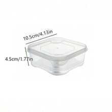 1/5/10 piezas Recipientes de almacenamiento de alimentos apilables con tapas cuadradas transparentes, adecuados para granos, carne, frutas y verduras, cajas de almuerzo de plástico - aptos para lavavajillas y microondas | Recipientes de alimentos | Recipientes para preparación de comidas | Cajas de almacenamiento - Multicolor - Ver 9