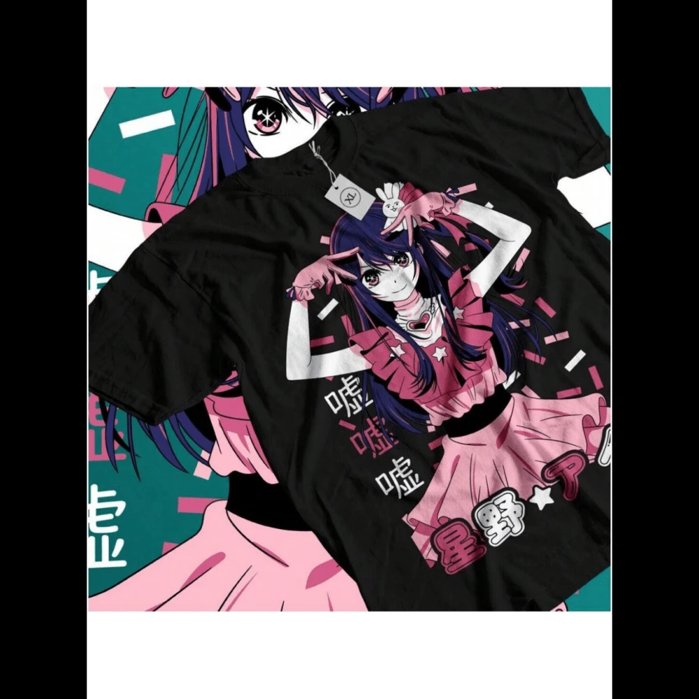 Oshi No Ko T-Shirt Ai Hoshino Waifu Girl Call Of The Night Anime Shirt All Size - màu đen - Xem 1