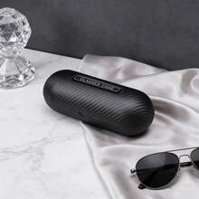 Large Size Carbon Fiber Pattern PU Leather & Metal Eyeglasses Case, Anti-Pressure & Anti-Drop Protective Box For Big Frame Fashion Glasses - Multicolor - View 1