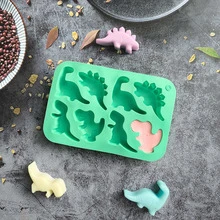 1pc Random Color Creative Big Dinosaur Shaped Silicone Mold, 3D Dessert Mold Suitable For Baking Mousse Cake, Truffles, Pudding, Jelly, Cheesecake - View 3