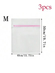 3 piezas Bolsas de malla rosa para lavadora para ropa delicada, calcetines, ropa interior, sujetadores, prendas íntimas, telas finas, bolsas organizadoras de lavandería protectoras, soluciones de almacenamiento esenciales para el hogar, herramientas prácticas de cuidado del hogar para protección de la lavadora - Rosa - Ver 13