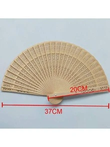 1/10/50件客製化姓名LOGO白色婚禮紙扇，白色邀請卡，婚禮派對裝飾用個性化紙扇 - 杏色 - 查看 4
