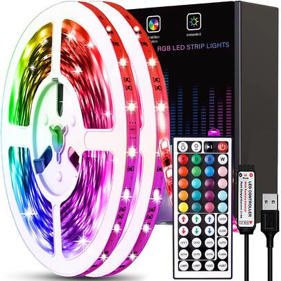 Smart LED Light Strip For The Living Room, Featuring 6 Customizable Lighting Modes, Vibrant Atmosphere Lights, Color And Brightness Adjustment, USB-Powered Light Strip, Suitable For Lighting Decoration Of TVs, Computers And Background Walls.