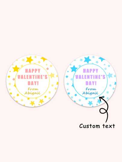 Nhãn dán hình ngôi sao trong suốt cá nhân hóa cho ngày Valentine (30-1000 chiếc), nhãn tròn trong suốt tùy chỉnh với 2 màu sắc (vàng & xanh dương), tem chống thấm nước dùng cho sinh nhật, kỷ niệm và quà tặng tiệc tùng, in tên, ngày tháng và lời nhắn tùy chỉnh, thiết kế hình ngôi sao ngộ nghĩnh.
