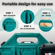 NURSETEK 6-Slot Durable Battery Storage Box Suitable For 14V/18V Li-Ion Power Tools, Sturdy Design - 6 Seats - View 6