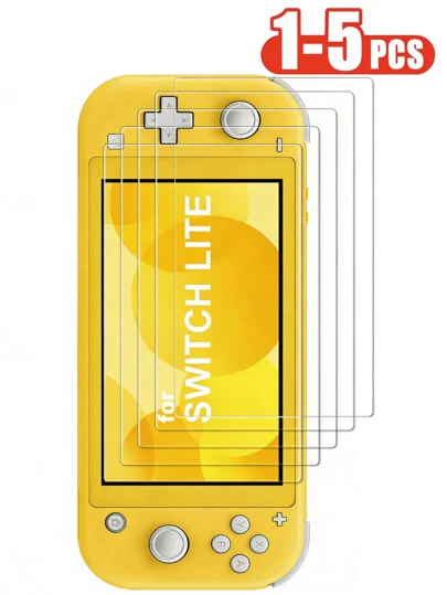 1-5Pcs Screen Protector Tempered Glass For Switch Lite, Transparent HD,High Definition,Clear Anti-Scratch With Anti-Fingerprint Bubble-Free Fit For Switch Lite 2019