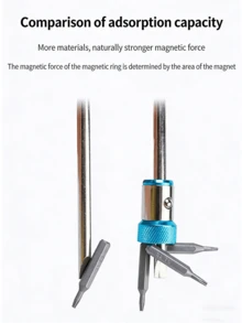 Bộ 1/3/6 mũi vít từ tính đa năng, vít kim loại từ tính, tua vít lục giác có thể tháo rời, phù hợp với máy khoan điện, kích thước 1/4 inch/6.35mm, phù hợp với nhiều loại đầu tua vít, mũi khoan mở rộng. - A - Xem 3