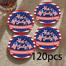 4 pièces Dessous de verre imprimés 2D sur le thème patriotique des événements sportifs de football, convient pour la cour, la cuisine, le salon, la décoration de table pour les rassemblements familiaux, cadeau pour les amis et la famille lors des fêtes, convient pour la Saint-Valentin, le mariage, l'anniversaire. Accessoires de décoration pour la maison, meilleur cadeau pour les amis - Multicolore - Voir 11