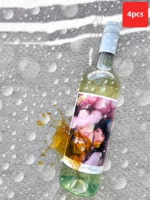 1-8Pcs Customizable Wine Bottle Labels: Stylish And Decorative, These Labels Are Waterproof, Oil-Resistant, And Scratch-Proof. Available In Various Sizes And Supporting Custom Photo Uploads, They Instantly Elevate The Ambiance When Applied To Bottles Of Red Wine, Fruit Wine, Or Sparkling Wine. - Multicolor - View 27