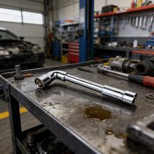 17/19/21/23/24mm 2-Sided L-Shaped Socket Wrench Tire Lug Nut Remover Hex Spanner Socket Wrench Tool Kit For Car Tire Disassembly - -plated (movable Head) (17-24MM) - View 5