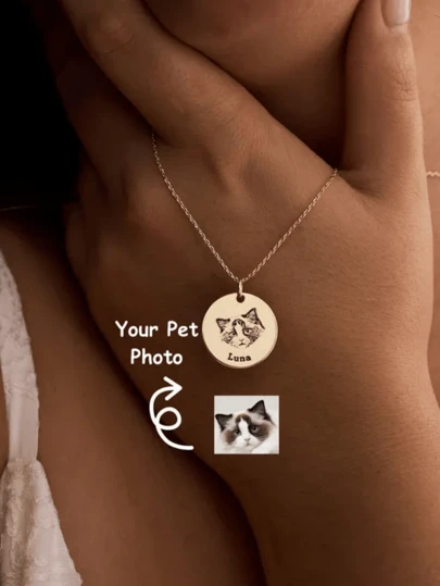 1 chiếc mặt dây chuyền thẻ tên chó tùy chỉnh có ảnh thú cưng, trang sức kỷ niệm bằng thép không gỉ, đồ dùng học tập, quà tặng học sinh, quà tặng văn phòng, quà tặng lớp học, quà tặng giáo viên, quà tặng đại học, quà tặng đồng nghiệp, quà tặng ký túc xá, quà tặng giáo viên, quà tặng cho nam và nữ, quà tặng cho thanh thiếu niên, học sinh trung học cơ sở.