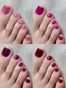 98 pièces (4 styles mixtes) Ensemble de faux ongles carrés courts acryliques Y2K esthétique brillants, yeux de chat rouge sang. Comprend des ongles yeux de chat rouges, roses, rouge vif. Convient pour le port quotidien et les fêtes des femmes et des filles. Fournitures pour nail art - Multicolore - Voir 3