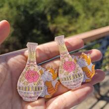 1个可爱猫须收集瓶，猫咪花瓶，亚克力冰箱贴彩色装饰品，高品质创意家居装饰，送给爱猫人士的礼物，纪念品 - 均碼 - 查看 10