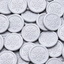 30pcs Flower Pattern Wax Seal Stickers, Special Wax Seal Suitable For Envelopes And Invitations, Easy To Use With Strong Adhesiveness, Flower Envelope Stickers, Gift & Invitation Accessories - Flower-empty Gray - View 1