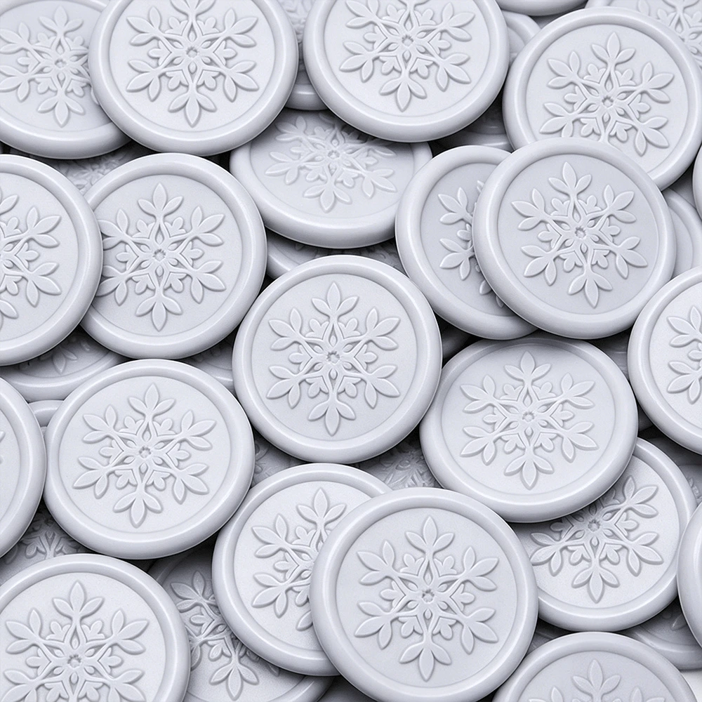 30pcs Flower Pattern Wax Seal Stickers, Special Wax Seal Suitable For Envelopes And Invitations, Easy To Use With Strong Adhesiveness, Flower Envelope Stickers, Gift & Invitation Accessories - Flower-empty Gray - View 1