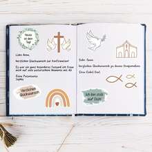 77/154pcs German Sticker Sets | Confirmation Decorative Stickers | 4/8 Stickers For Confirming Communion Gifts Filled With Love For Girls And Boys | Baptism Stickers For Guest Books And Albums - Multicolor - View 3