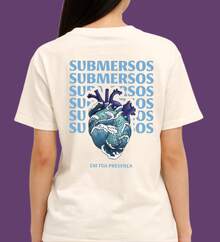 Christian T-Shirt "Submerged In Your Presence" Cotton Church Gospel Evangelical Catholic Clothing Unisex Stylish Tumbler God Jesus - 奶油色 - 查看 4
