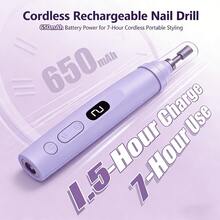 Upgrade Portable 2-In-1 Electric Nail Drill & UV Nail Lamp, Durable 3+ Years Service Life For Professional Manicure & Pedicure - Nhiều màu - Xem 4