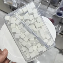 100件套美甲海绵套装，含取粉笔，适用于DIY美甲凝胶、指甲油、亮片粉等美甲配件及工具 - 杏色 - 查看 1