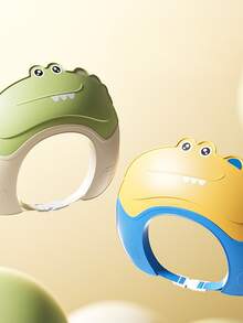 1个婴儿硅胶洗发帽，防水护耳，可调节儿童洗澡帽，洗头防护罩，防止水进入，婴儿洗澡配件 - 彩色 - 查看 2