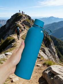 500 ml/16,9 oz Bouteille d'eau en acier inoxydable à isolation sous vide, design à petite ouverture convenant aux hommes et aux femmes, bouteille d'eau de sport étanche pour la salle de sport et les activités extérieures - Multicolore - Voir 3