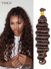 #4/30 Bohemian Style Deep Wave 100% Natural Human Hair Extensions, 16-20 Inches, 100g, Soft & Lightweight, Suitable For Braiding, Graduation, Anniversary, Festivals, Weddings, Daily Use, Parties, And Cosplay - S4/30 - View 12