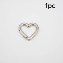 1Pc/3Pcs Heart-Shaped Spring Buckle Metal Open Ring DIY Jewelry Accessories Keychain Hook Bag Hanging Ring Connector - Multicolor - View 18