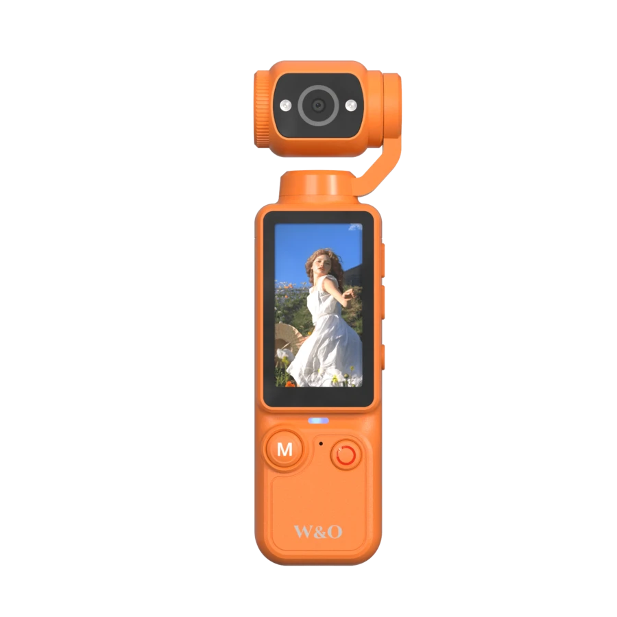 W&O Portable Handheld Digital Camera, 1 Megapixel Resolution, 16x Digital Zoom, 4K Video Recording, 180° Rotating Lens, With Flash, Night Shooting, Autofocus, Landscape/Portrait Modes,32GB Memory Cards, 2000mAh BatteryA Must-Have For Outdoor Travel. - 珊瑚橙 - 查看 1