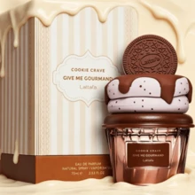 Lattafa Eau De Parfum, Give Me Gourmand Collection, 75ml Spray, Sweet Vanilla Cookie Scent, Cocoa Butter And Sugar Notes Long Lasting Fragrances Perfect For Dating & Daily Wear, An Ideal Christmas Gif - 蛋糕 - 查看 2