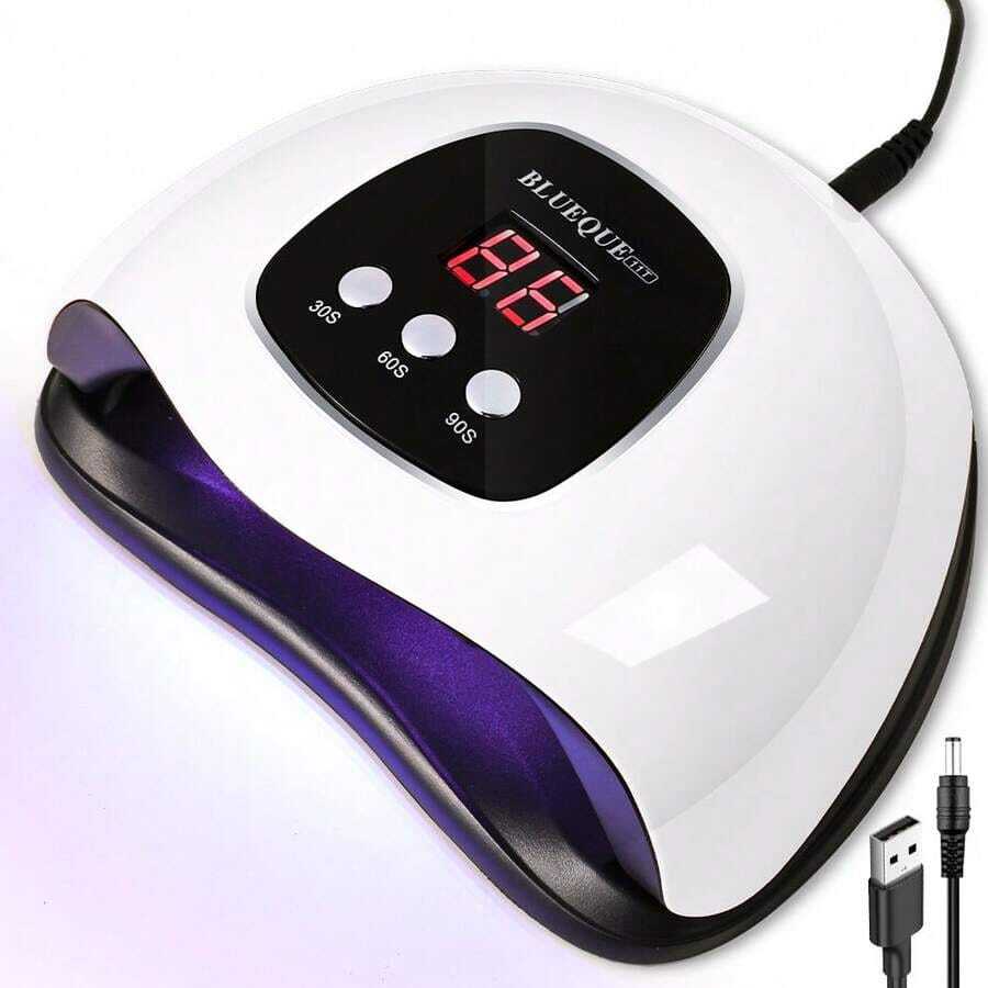 1 Stück UV LED Nagellampe, Nagel Trockner, schnell trocknender Gel Nagellack, geeignet für Nagel Gel Lampen Set, kann Nagellack und Gel Nägel aushärten, UV Aushärtungslampe mit LED Anzeige, für Salon und Heimgebrauch, professionelles Nagel Werkzeug