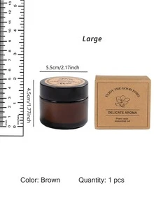 1 st doftljus i brun/klar glasburk, naturligt sojavax med växtextrakt, lämpligt för dekoration till högtider och sammankomster, kreativt glasljus, flera dofter tillgängliga, bästa valet för presenter, långvarig arom - Brun - Visa 12