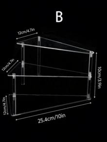 一套三层/四层旋转亚克力蛋糕甜点架，现代简约高透明三角形纸杯蛋糕展示架，适用于圣诞节、派对、婚礼庆典 - 無色 - 查看 11