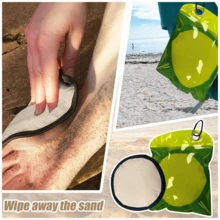 1pc Reusable Sand Removal Bag, Beach Essential For Summer Vacation, Suitable For Whole Family, Beach Essentials, Pool Float - 彩色 - 查看 6