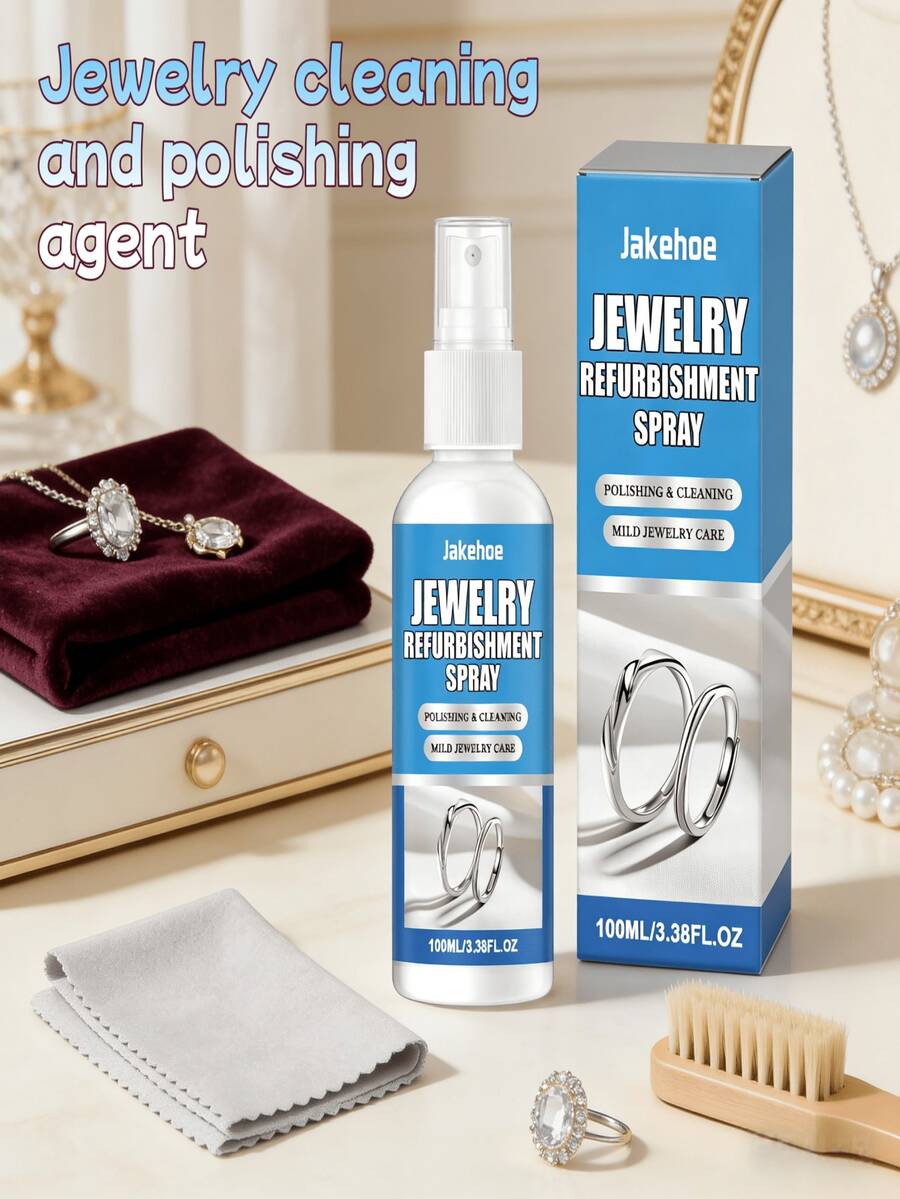 Pembersih Perhiasan, Pembersih Rantai Jam Tangan, Dirancang untuk Menghilangkan Semua Kotoran pada Perhiasan. Cocok untuk Membersihkan Cincin dan Perhiasan Lainnya.