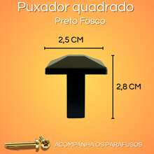 Kit Of 2 Small Pyramid Handles 25mm For Drawers And Cabinets, Made Of Zamac Metal, High Quality - Black - View 4