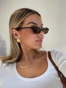 Retro Fashionable Full Rim Fashion Glasses, Versatile New Style - Multicolor - View 3