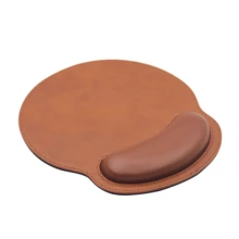 Premium Faux Leather Ergonomic Mouse Pad With Wrist Rest, Non-Slip Base, Brown Office Desk Mat, Comfortable For Office And Home Use, Elegant Design, Ideal Gift - Multicolor - View 13
