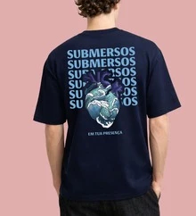 Christian T-Shirt "Submerged In Your Presence" Cotton Church Gospel Evangelical Catholic Clothing Unisex Stylish Tumbler God Jesus - 藏蓝色 - 查看 6