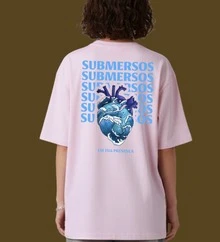 Camiseta Cristã Submersos Em Tua Presença Algodão Igreja Gospel Roupa Evangélica Católica Unissex Tumbler Estilosa Deus Jesus - Rosa - Visão 5